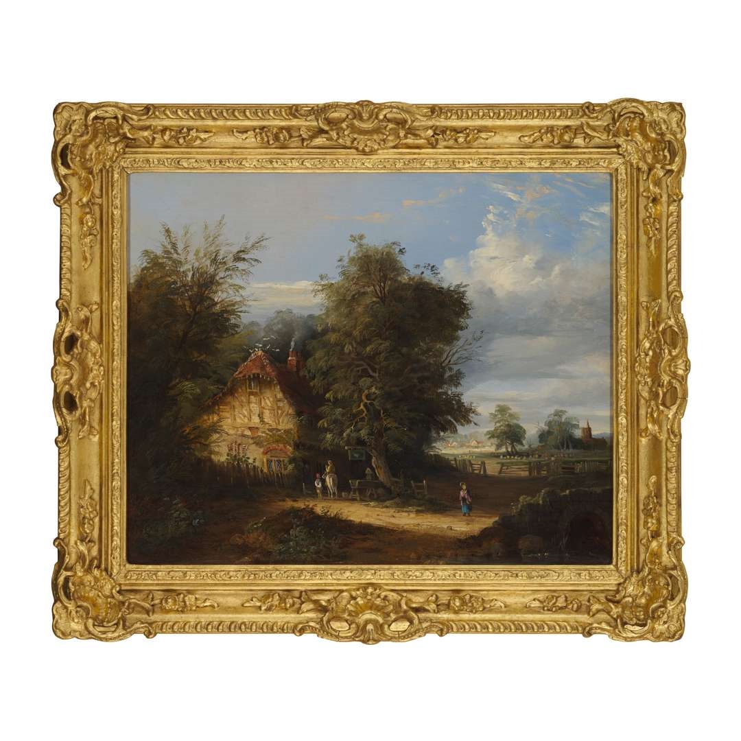 Artwork by John Berney Crome, THE WHITE GOOSE, Made of Oil On Canvas