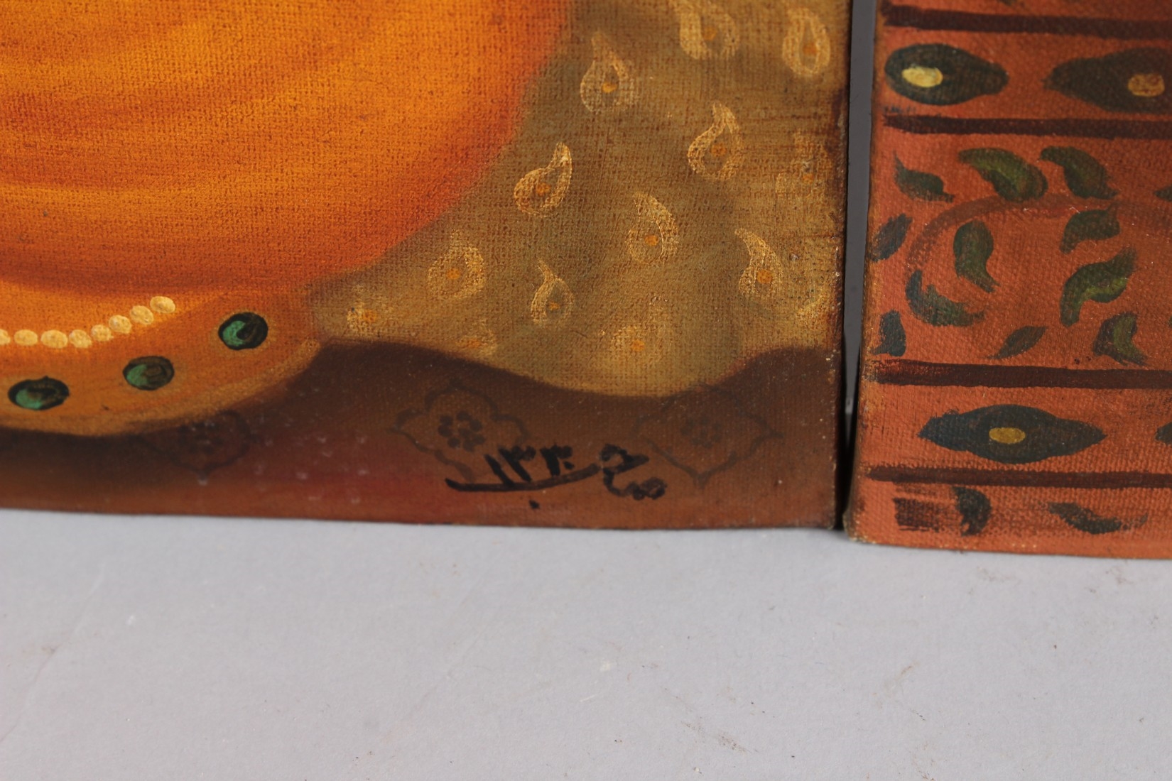 Artwork by Persian School, TWO FINE PERSIAN QAJAR STYLE OIL PAINTINGS ON CANVAS, Made of Oil On Canvas