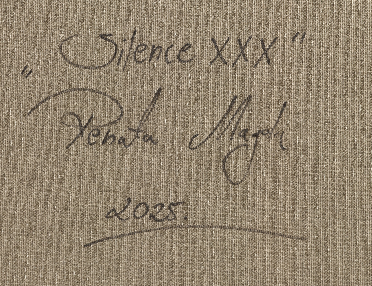 Artwork by Renata Magda, Silence XXX, Made of acrylic/canvas