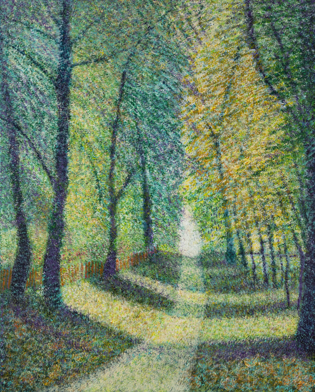 Artwork by Ryszarda Lucja Jagielska, A painting made with rain, Made of acrylic/canvas