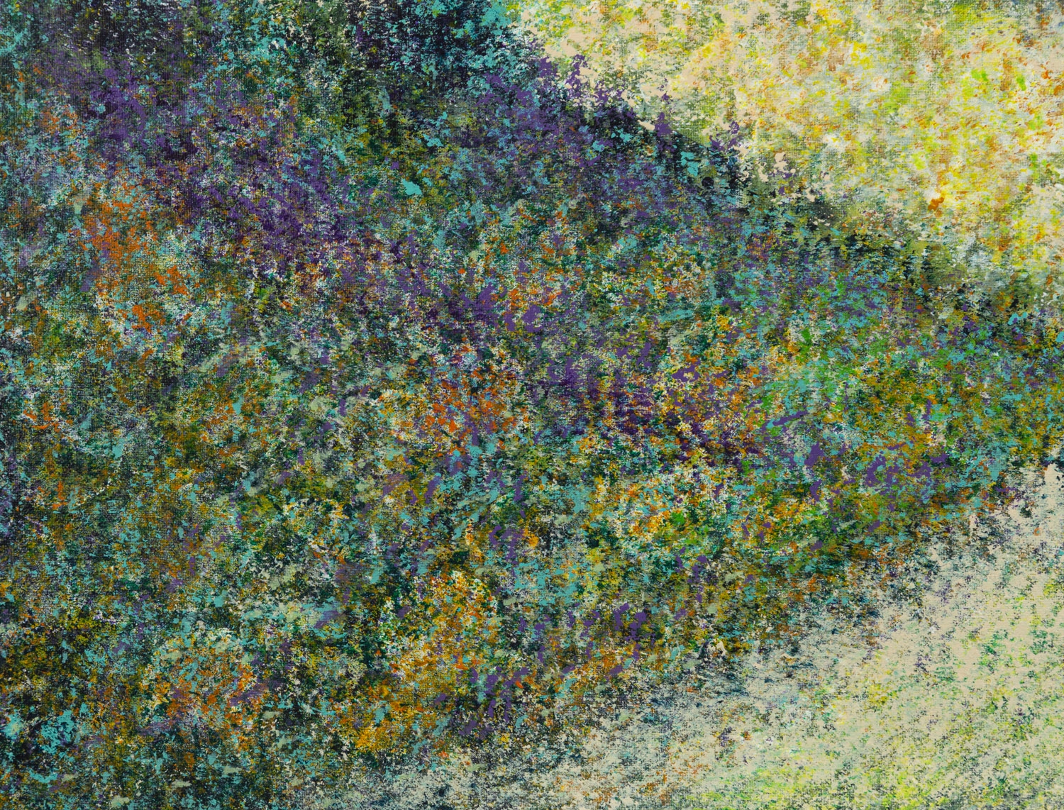 Artwork by Ryszarda Lucja Jagielska, A painting made with rain, Made of acrylic/canvas