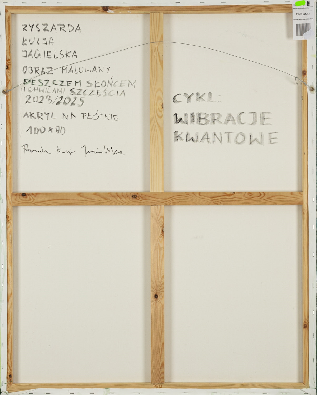 Artwork by Ryszarda Lucja Jagielska, A painting made with rain, Made of acrylic/canvas