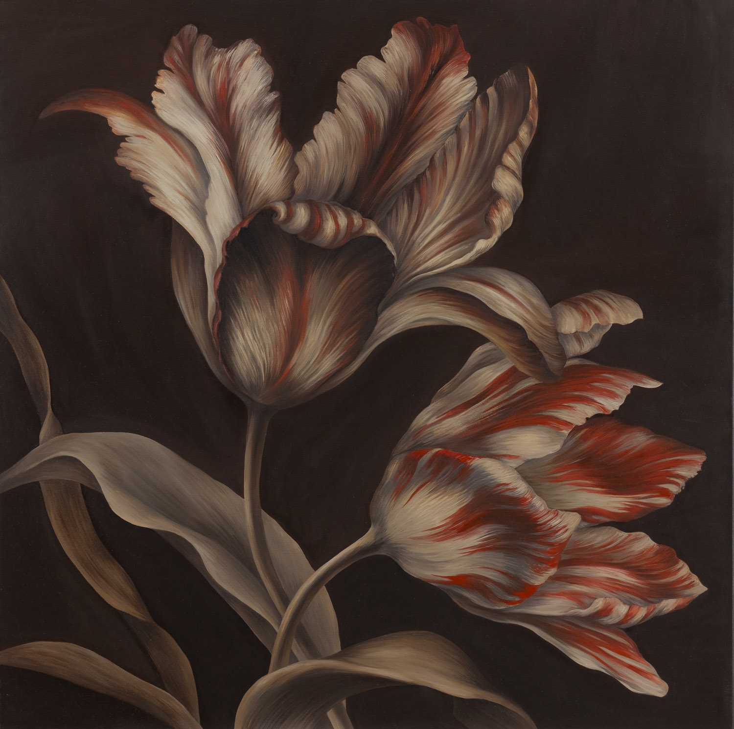 Artwork by Oksana Reznik, Tulips, Made of oil on canvas