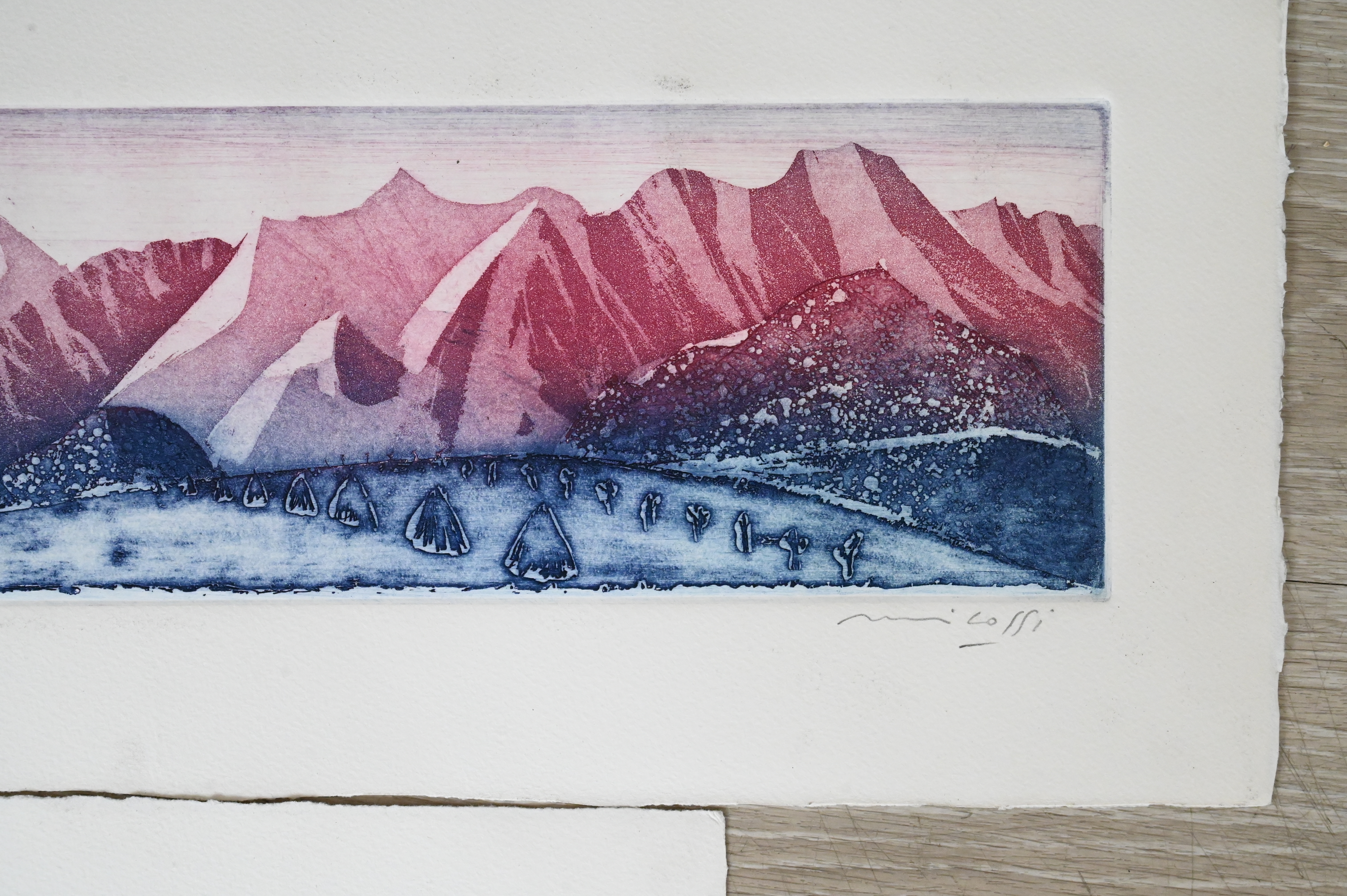 Artwork by Mario Micossi, Spoleto de Sud, Made of Aquatint Etching