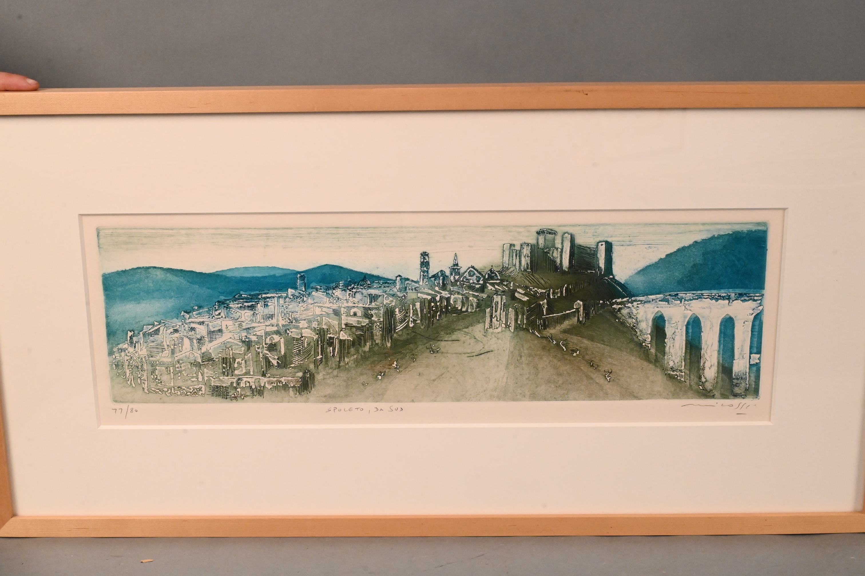 Artwork by Mario Micossi, Spoleto de Sud, Made of Aquatint Etching
