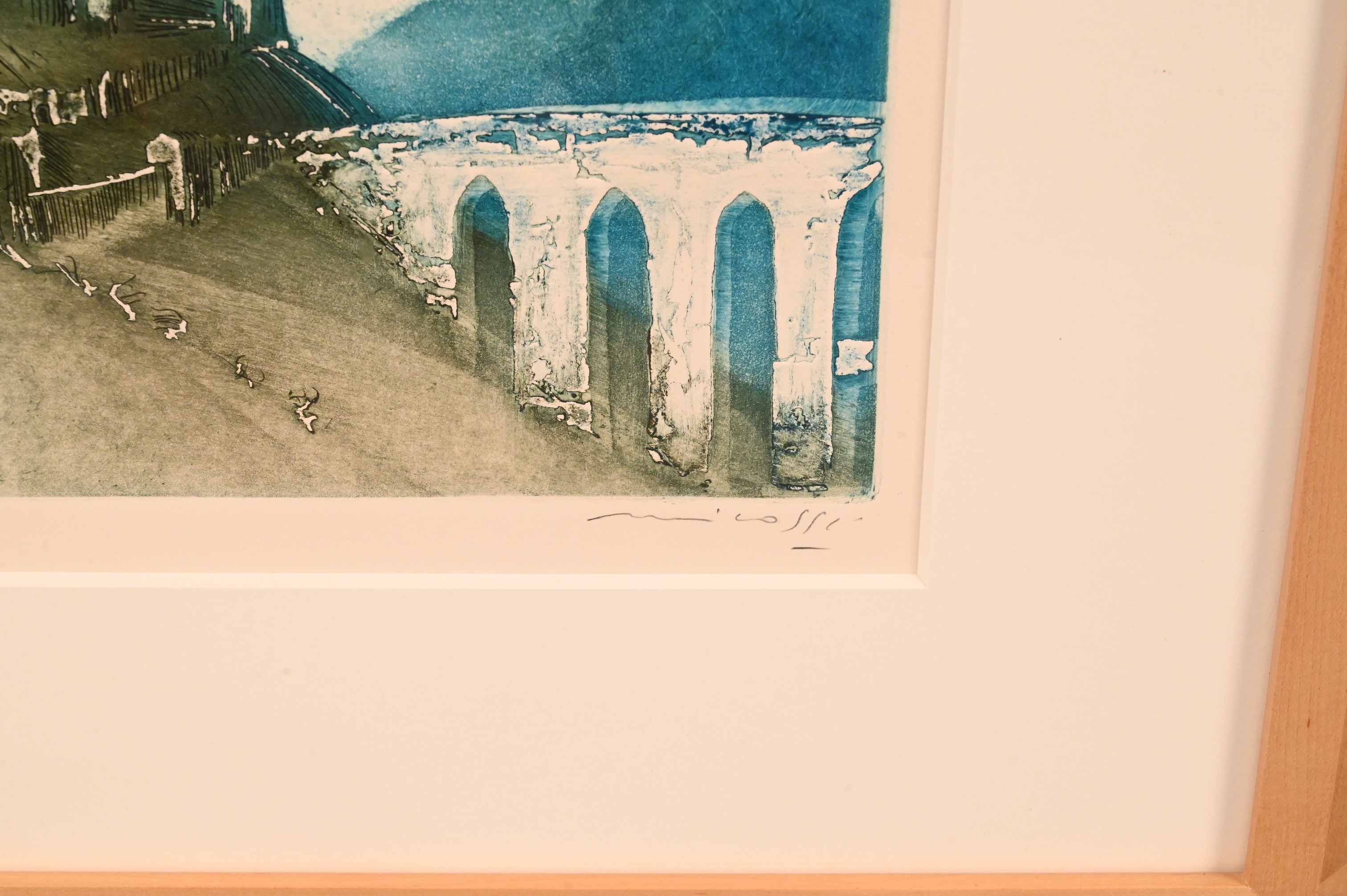 Artwork by Mario Micossi, Spoleto de Sud, Made of Aquatint Etching