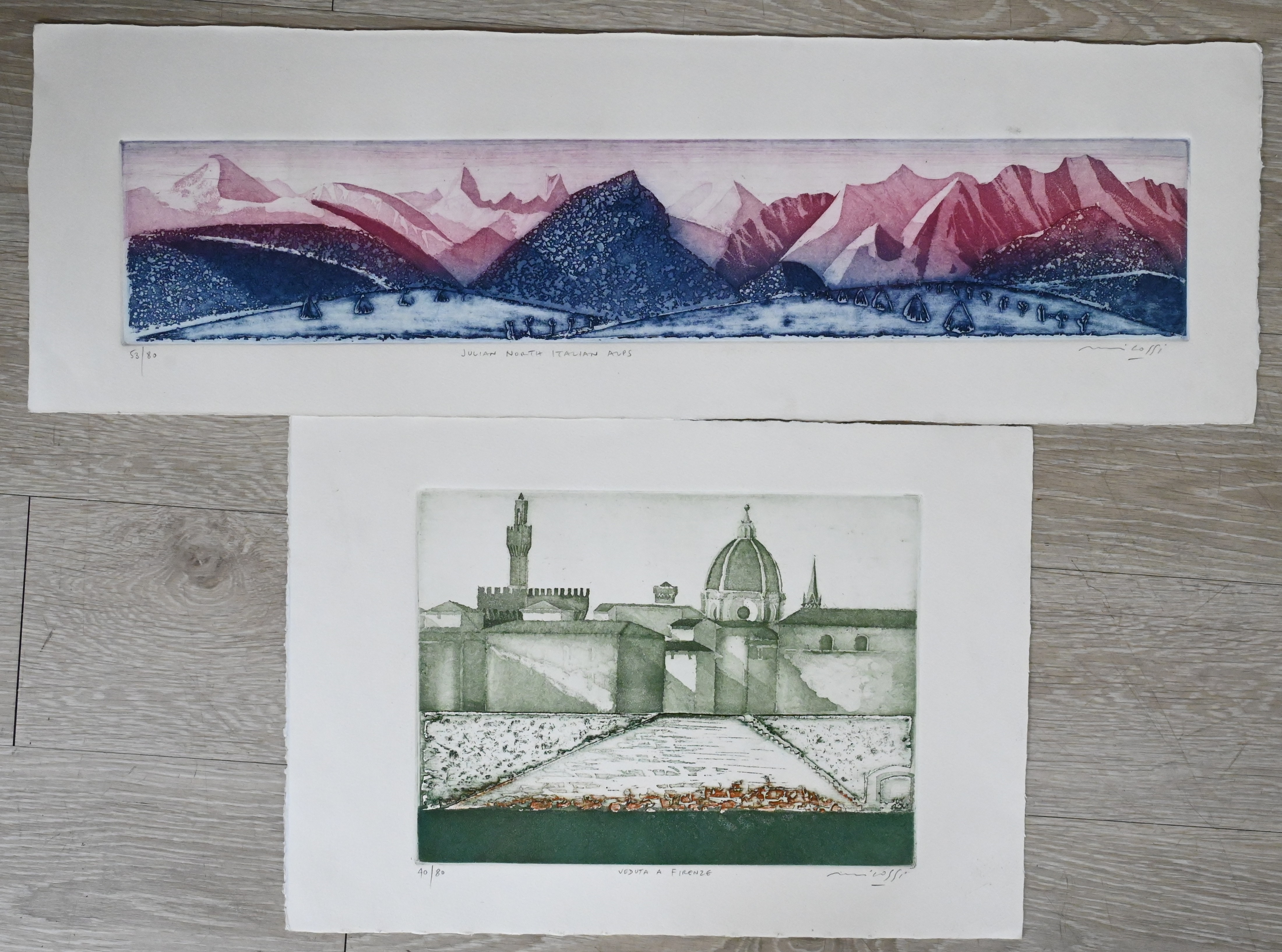 Artwork by Mario Micossi, Spoleto de Sud, Made of Aquatint Etching