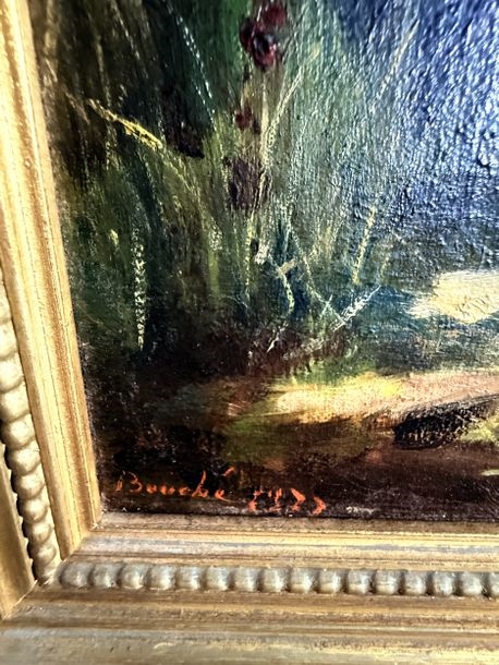 Artwork by Louis Alphonse Ernest Bouche, Painting lesson, Made of Oil On Canvas