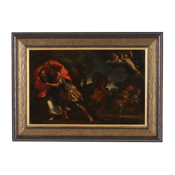 Dido and Aeneas Seek Shelter from a Storm - Giovanni Francesco Romanelli