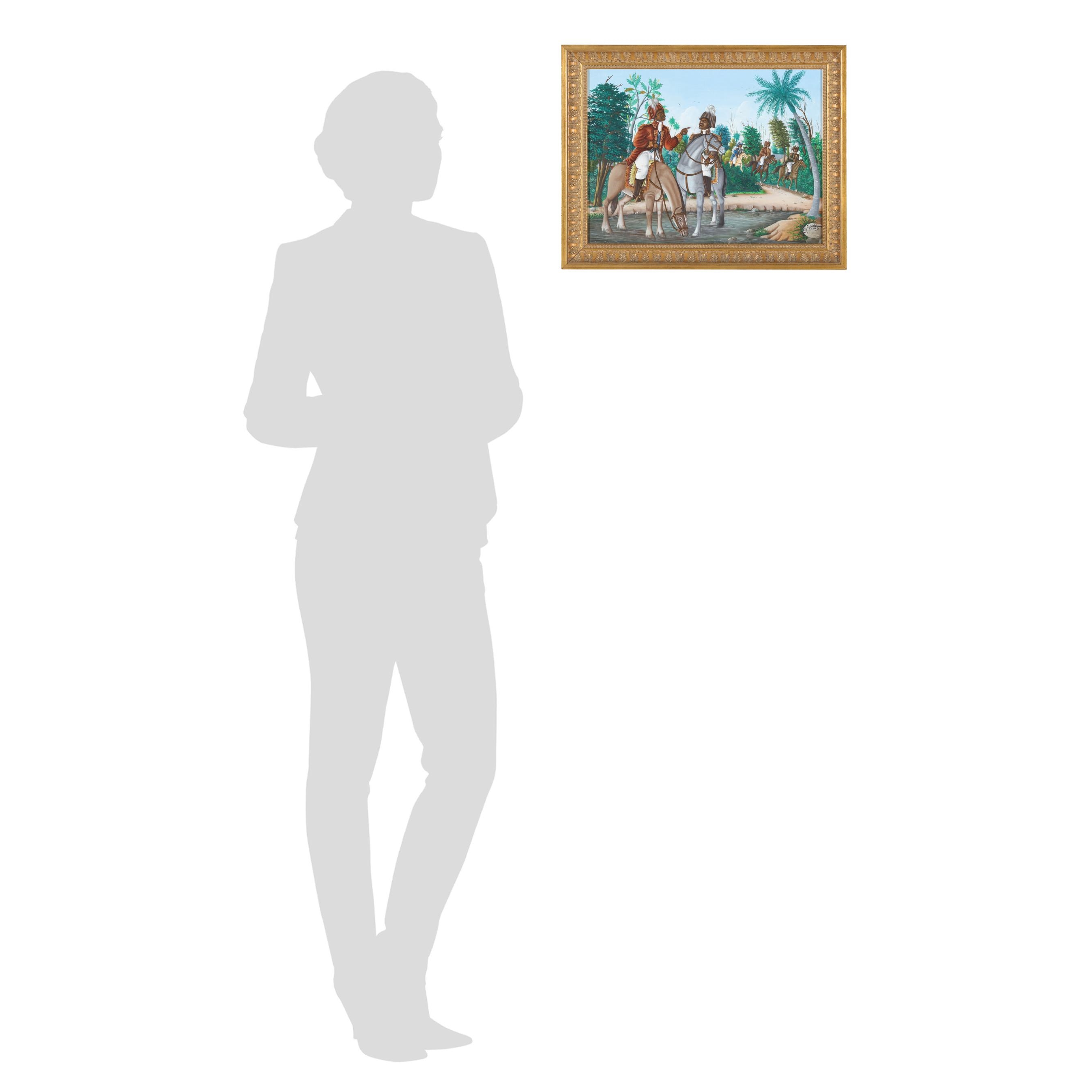 Artwork by Jean Claude Sainte-Croix, Watering the Horses, Made of Oil On Panel