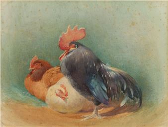 Study of Fowls in a Farmyard - Lindsay Grandison Macarthur