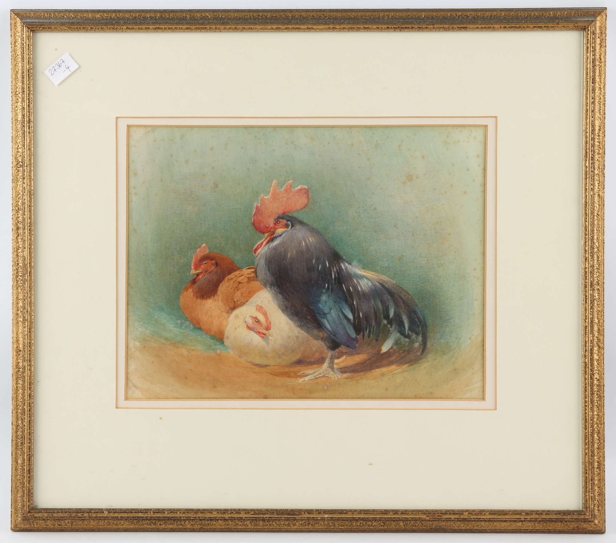 Artwork by Lindsay Grandison Macarthur, Study of Fowls in a Farmyard, Made of Watercolour