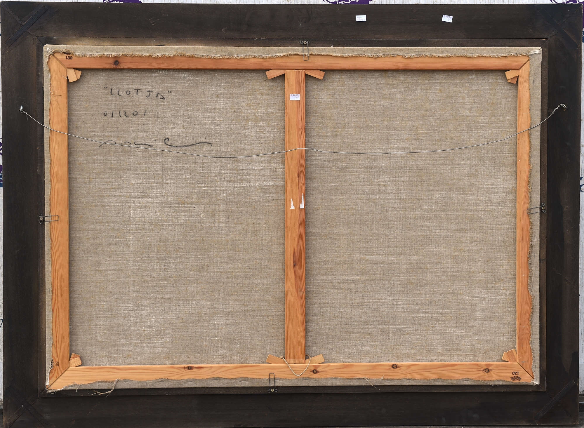 Artwork by Magí Puig, figures in an African market, Made of Oil On Canvas