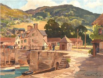 a view of a harbour - Alexander Carruthers Gould