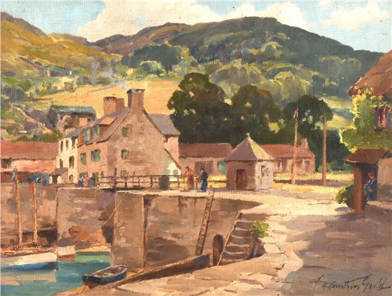 a view of a harbour - Alexander Carruthers Gould