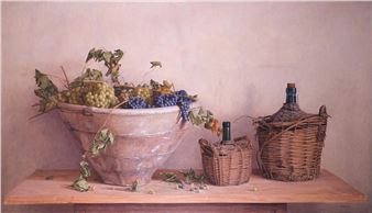 Bodegón con uvas - Carlos Vega Faúndez