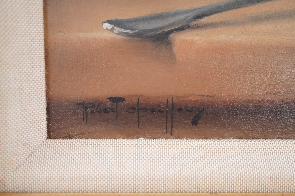 Artwork by Robert Chailloux, Breakfast, Made of Oil On Board
