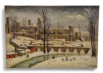 Animated snow landscape - Jean Raffy le Persan