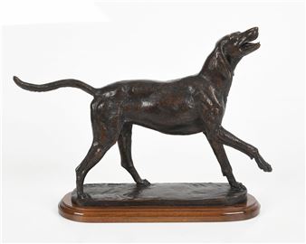 Bronze Sculpture of a Dog - Kathleen Friedenberg