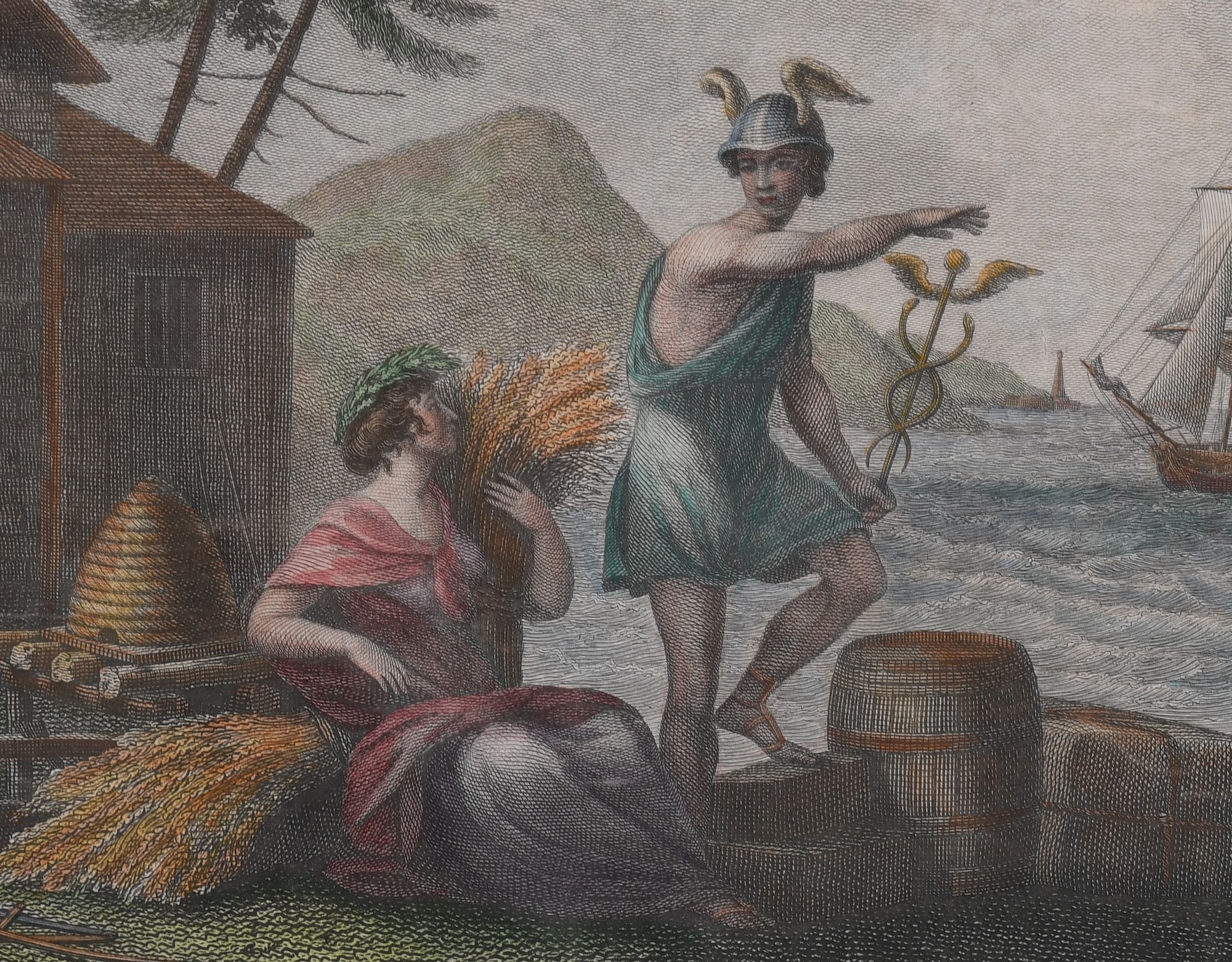 Artwork by John James Barralet, America Guided by Wisdom, Made of Engraving