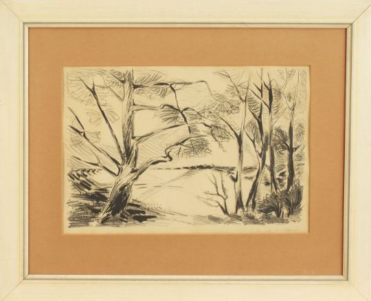 Uferpartie mit Bäumen - Irma Weiland