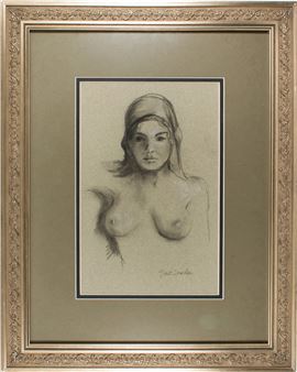 Nude with Head Scarf - Bert Sander