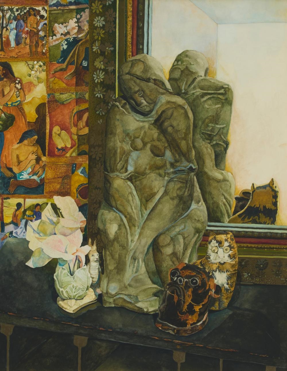 Artwork by Morris Broderson, Thought of Gaugin, Made of Watercolor On Paper