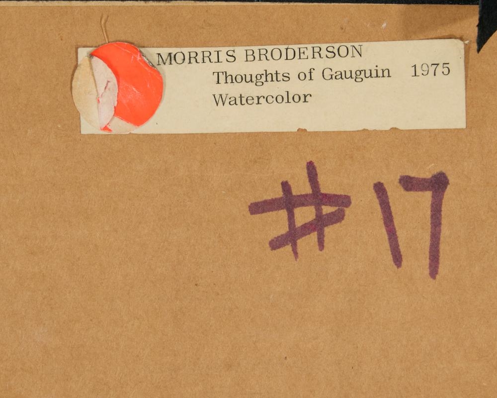 Artwork by Morris Broderson, Thought of Gaugin, Made of Watercolor On Paper