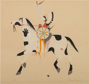 untitled, warrior on horseback - Julian Martinez