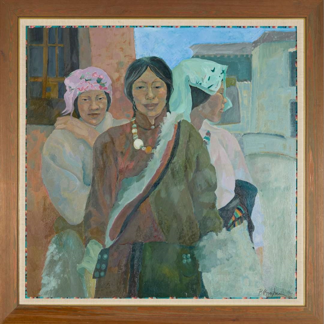 Artwork by Brenda Lenaghan, TIBETANS, Made of Oil On Board