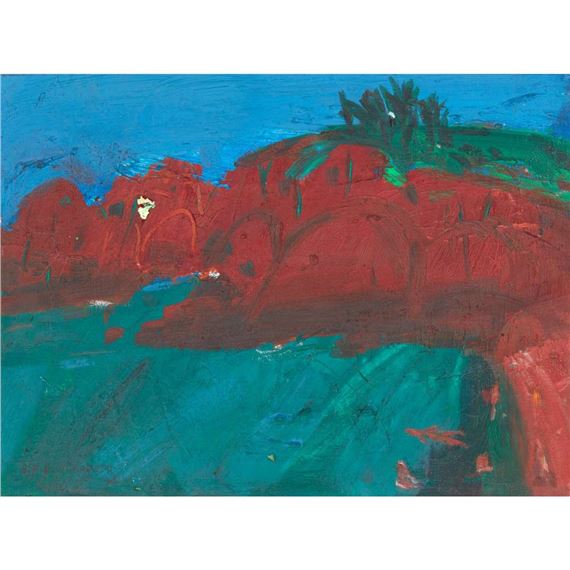 RED LANDSCAPE by Elizabeth Blackadder, 1965