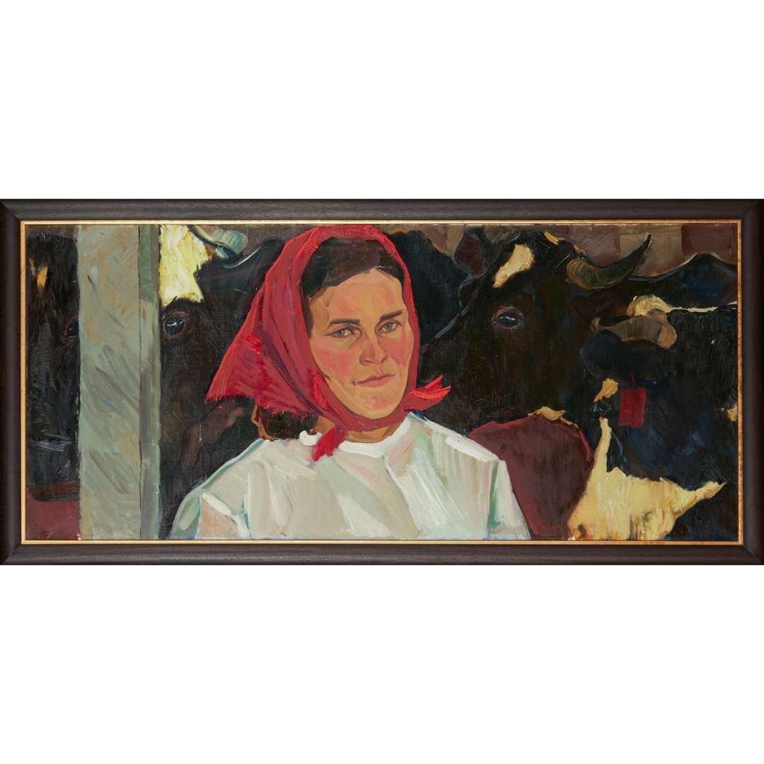 Artwork by R. Vasileva, THE MILKMAID, Made of Oil On Canvas