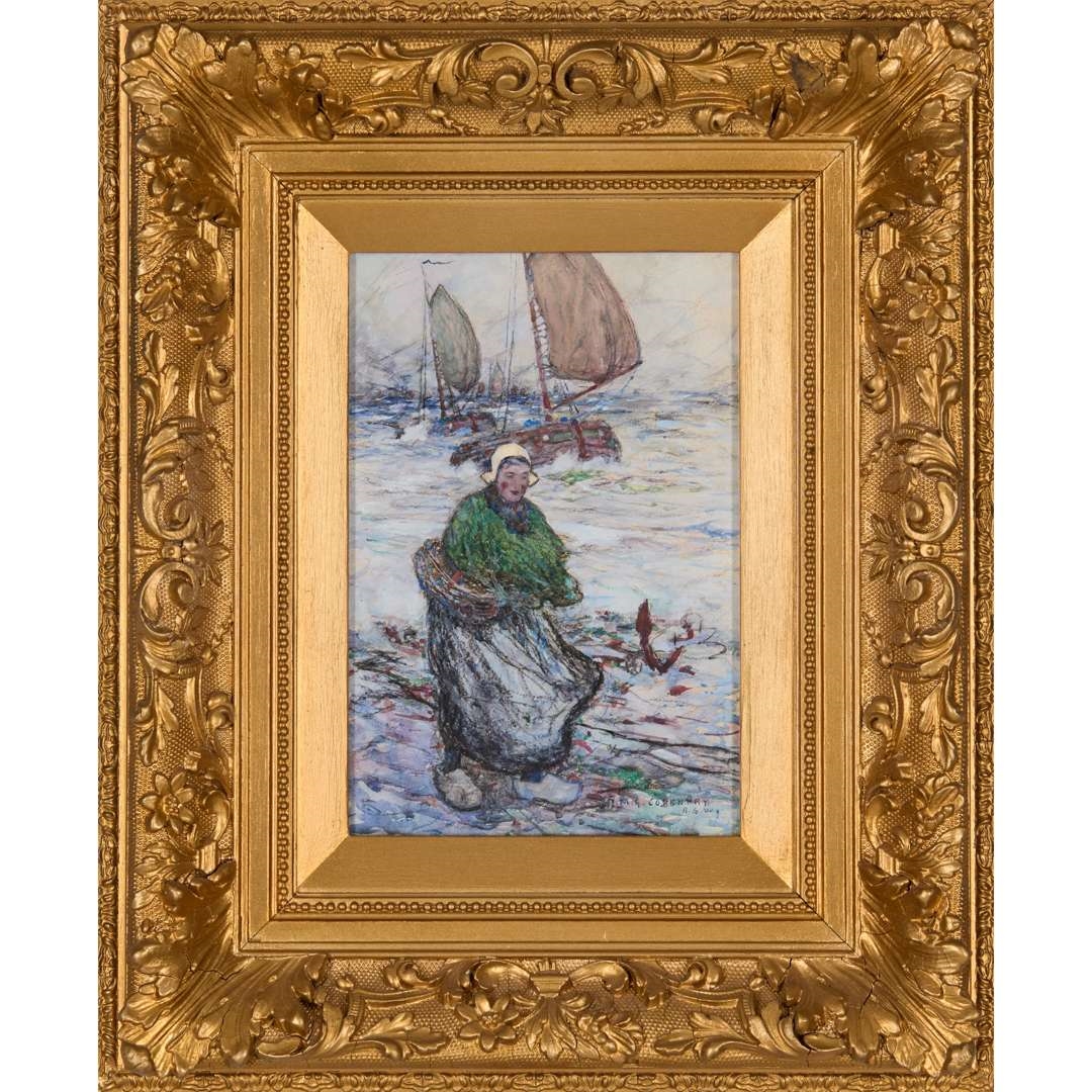 Artwork by Robert McGown Coventry, GATHERING MUSSELS, Made of Watercolour