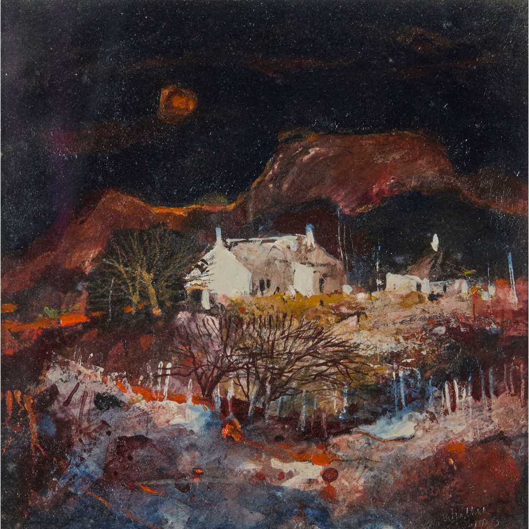 Artwork by Gordon Wyllie, WINTER SUN, Made of Mixed Media