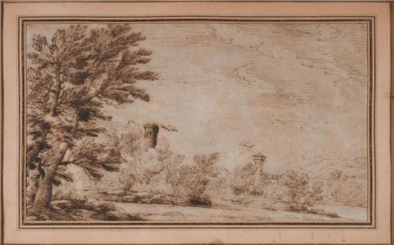 LANDSCAPE WITH TWO TOWERS by Bolognese School, 17th Century, 17th Century