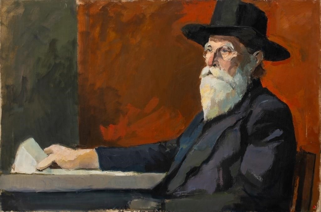 Artwork by Marcel Mutin, Old Man with Beard, Made of Oil On Canvas