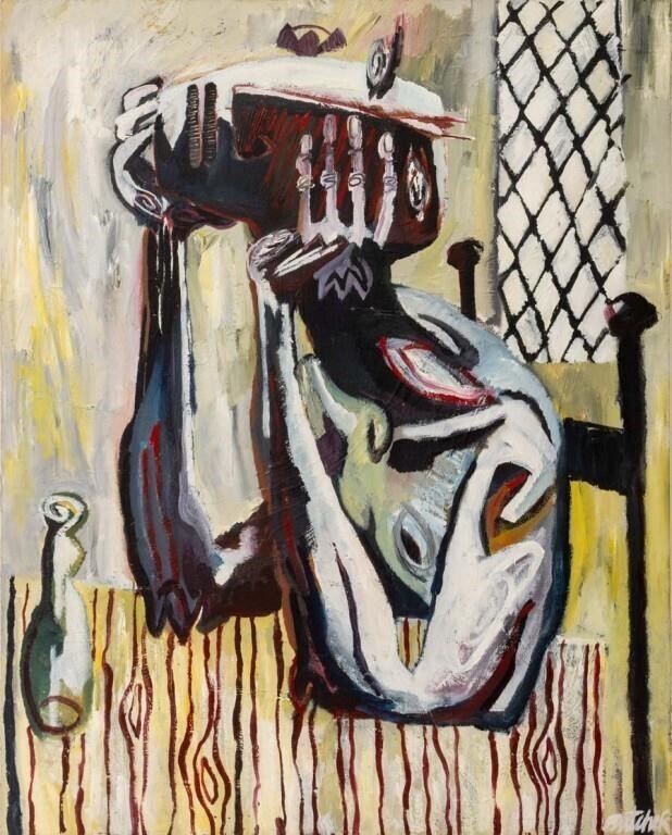 Artwork by Steve Butcher, Thinker, Made of Oil On Canvas