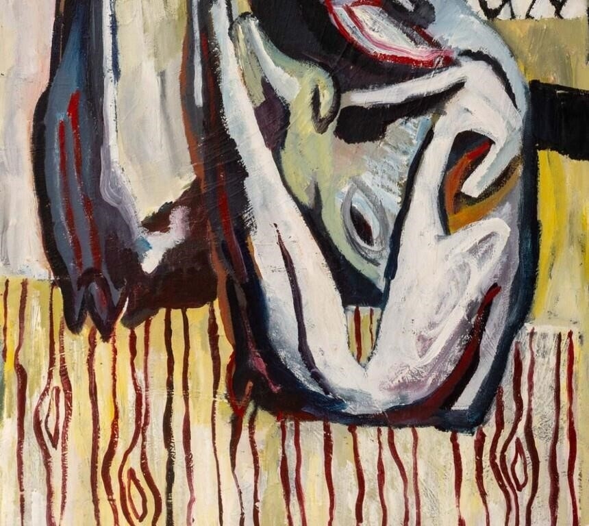 Artwork by Steve Butcher, Thinker, Made of Oil On Canvas