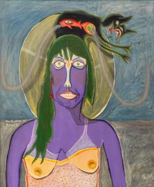 Artwork by Gregory Van Maanen, Babbett, Made of Oil On Cloth