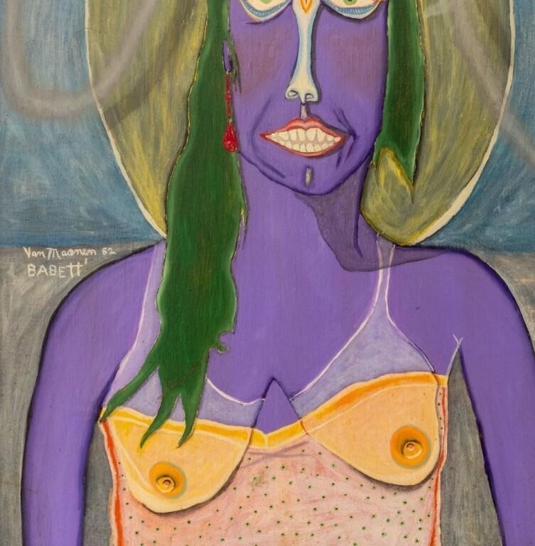 Artwork by Gregory Van Maanen, Babbett, Made of Oil On Cloth