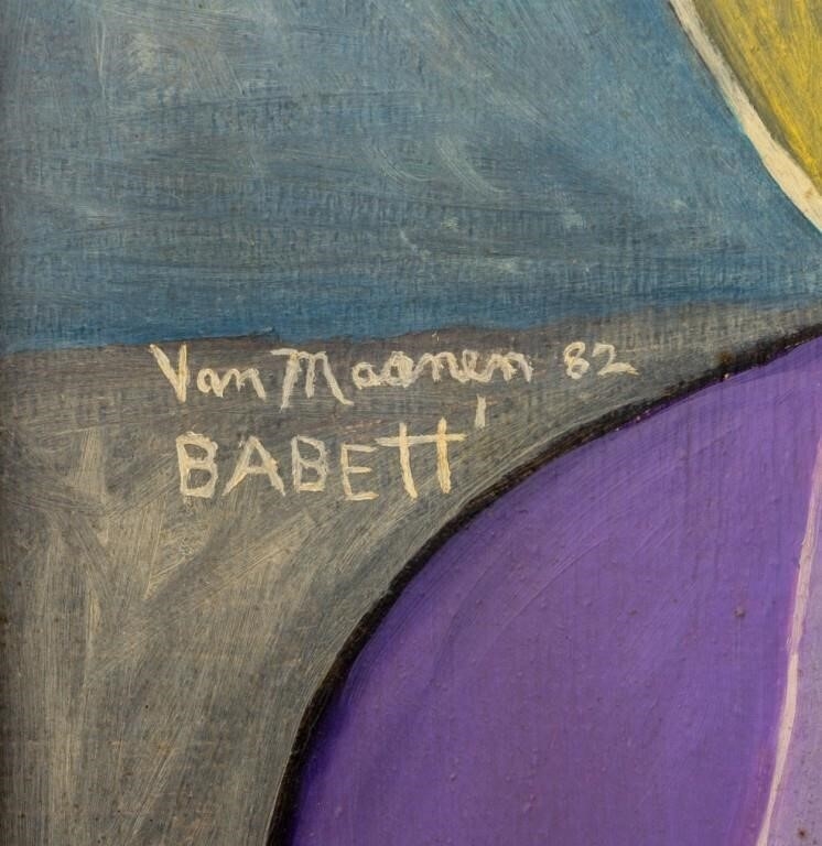 Artwork by Gregory Van Maanen, Babbett, Made of Oil On Cloth