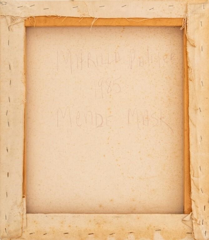 Artwork by Marilla Palmer, Mende Mask, Made of Oil On Canvas