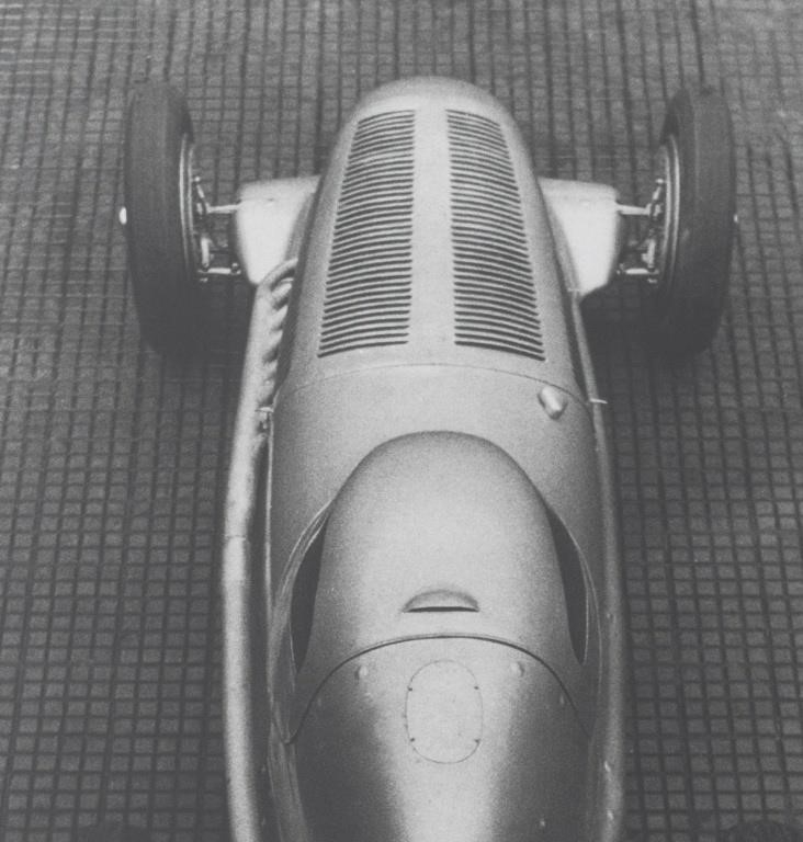 Artwork by Zoltan Glass, Rear View of W25 GP Coupe Racing Car, Made of Inkjet Print