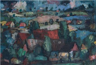 Dorf im Sommer - Eberhard Viegener