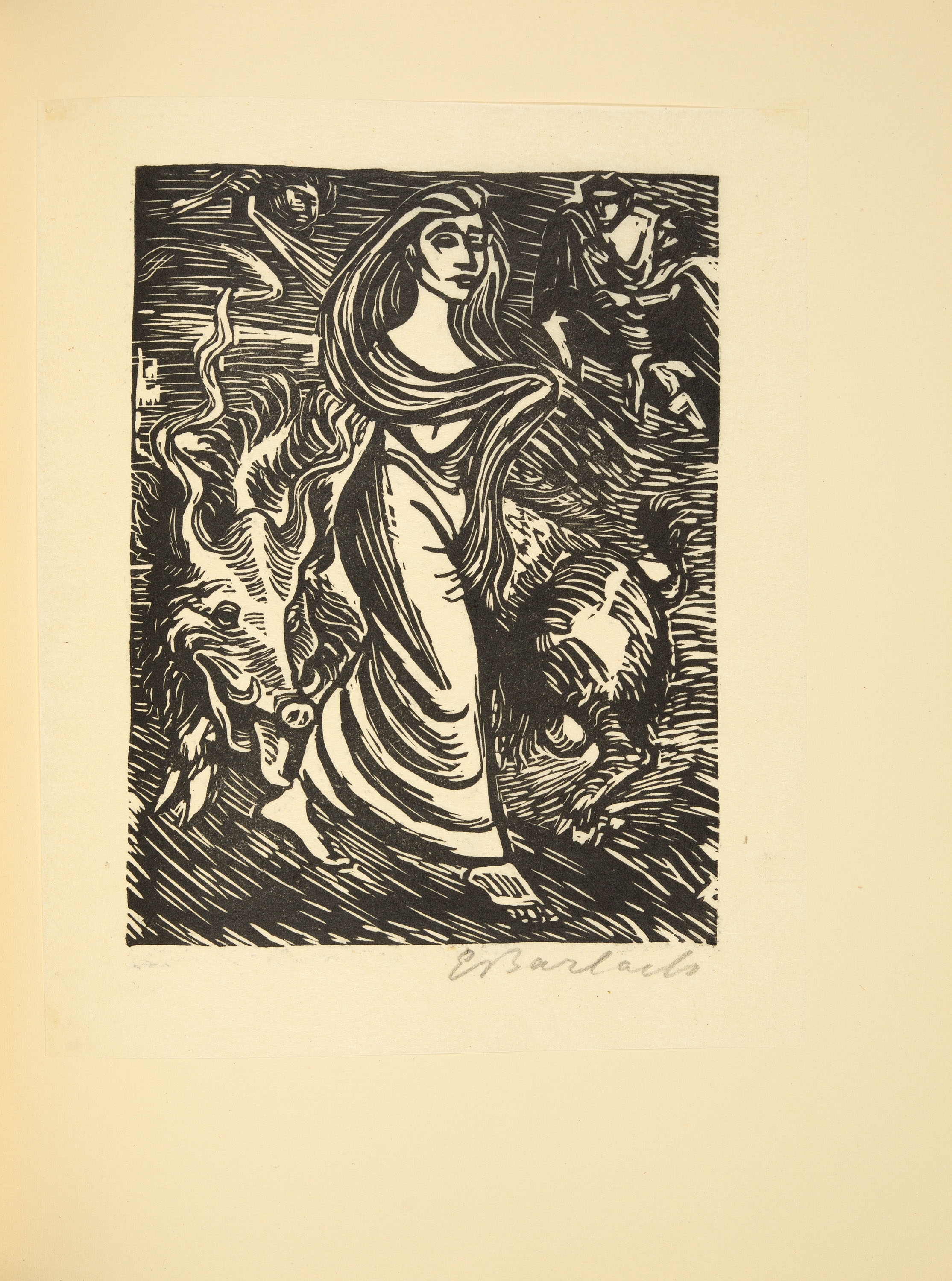 Artwork by Ernst Barlach, Walpurgisnacht, Made of 20 Einzeln Signierten Orholzschnitten Auf Dünnem Japan