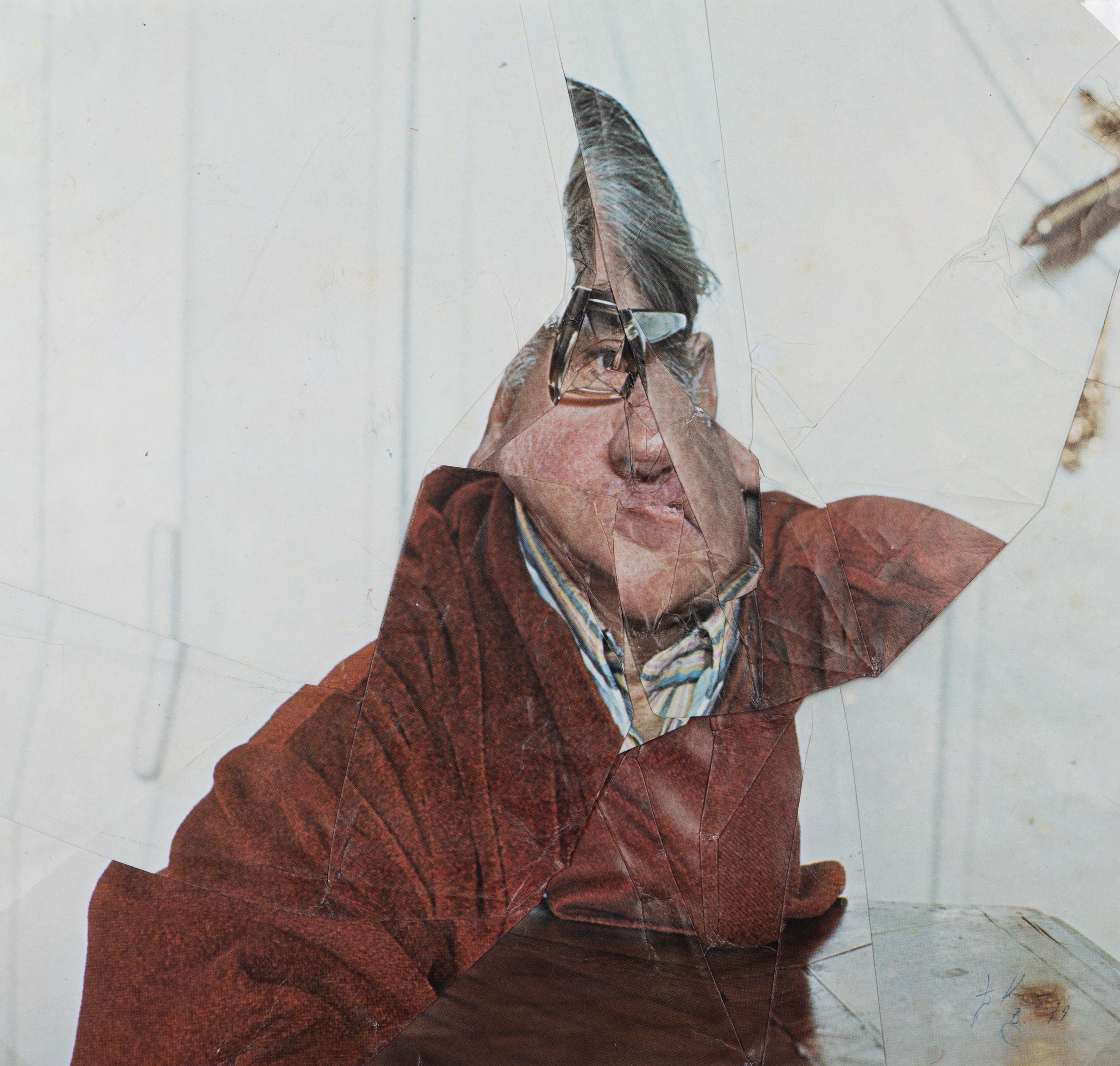 Artwork by Jiří Kolář, Self-Portrait (Collage - DÃ©collage, Made of Collage