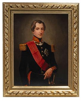 The portrait of Prince Leopold (the later King Leopold II) of Belgium - J. Louis Saint