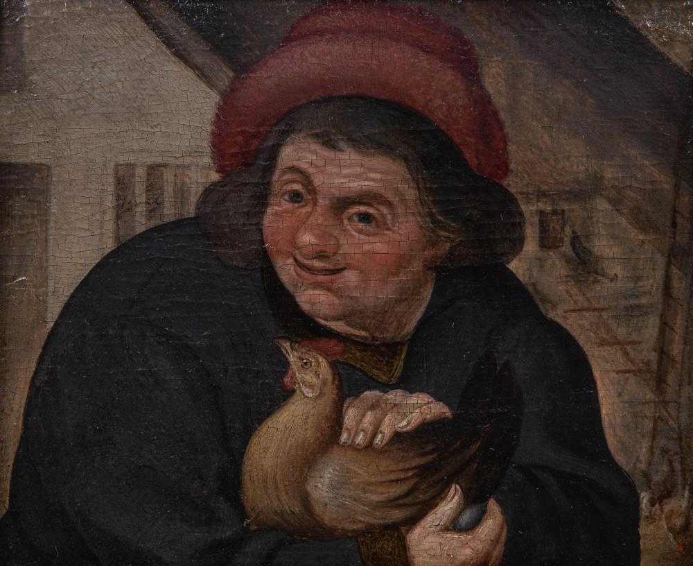 Artwork by Pieter Brueghel the Elder, Pieter Balten, De Hennentaster ('The Philanderer, Made of Oil On Oak