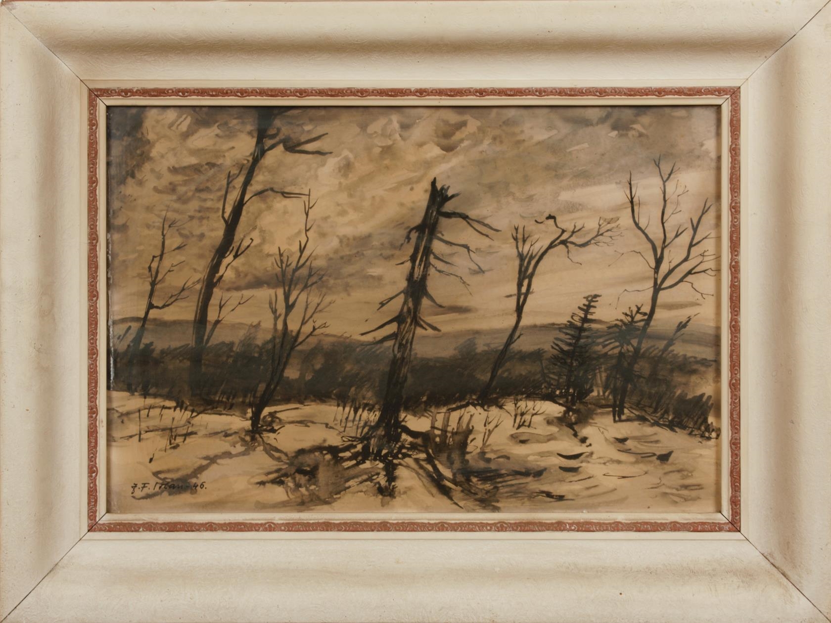 Artwork by Josef Fafek Solan, Z vrcholu Jizerských hor, Made of Kresba