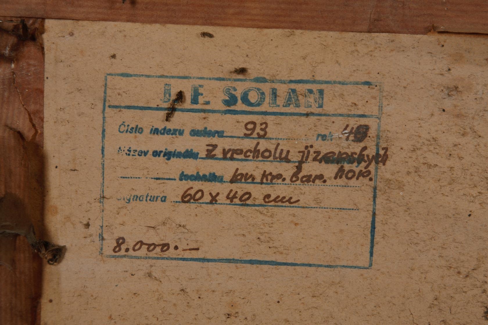 Artwork by Josef Fafek Solan, Z vrcholu Jizerských hor, Made of Kresba